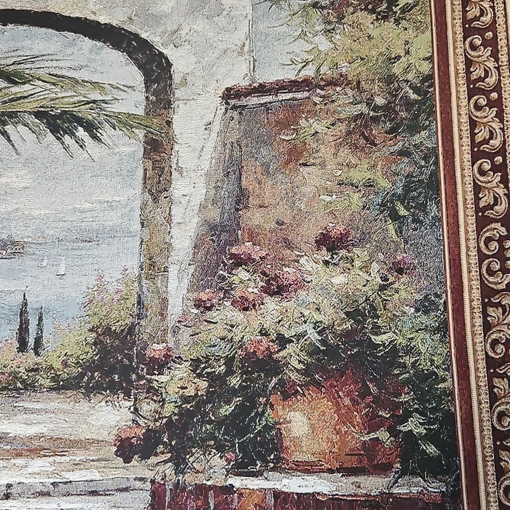 Rose Arch Jacquard-Woven Cotton Wall Tapestry 53